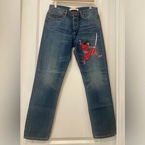 Marc By Marc Jacobs Blue Jeans with Red Design